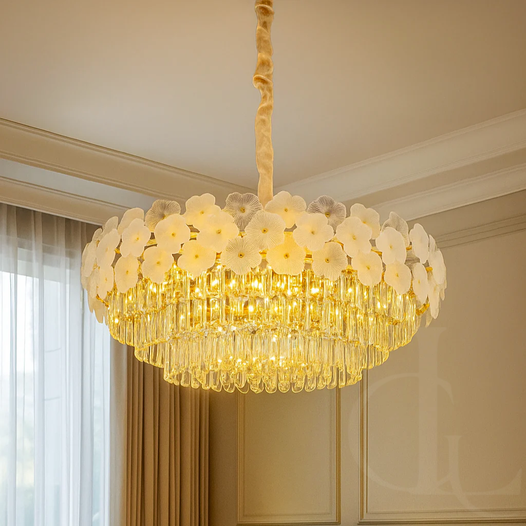 Petals Aglow (Glass, Clear) Chandelier